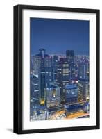 View of Osaka at Dusk, Kansai, Japan-Ian Trower-Framed Photographic Print