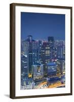 View of Osaka at Dusk, Kansai, Japan-Ian Trower-Framed Photographic Print