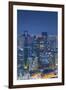 View of Osaka at Dusk, Kansai, Japan-Ian Trower-Framed Photographic Print