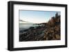 View of Otter Cliffs with Early Morning Light on the Boulders of the Rocky Shoreline-Eric Peter Black-Framed Photographic Print