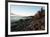 View of Otter Cliffs with Early Morning Light on the Boulders of the Rocky Shoreline-Eric Peter Black-Framed Photographic Print