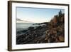 View of Otter Cliffs with Early Morning Light on the Boulders of the Rocky Shoreline-Eric Peter Black-Framed Photographic Print