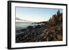 View of Otter Cliffs with Early Morning Light on the Boulders of the Rocky Shoreline-Eric Peter Black-Framed Photographic Print