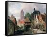 View of Oudewater, C1867-Hermanus Koekkoek-Framed Stretched Canvas