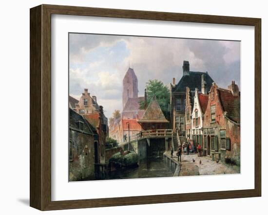 View of Oudewater, C1867-Hermanus Koekkoek-Framed Giclee Print