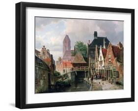 View of Oudewater, C1867-Hermanus Koekkoek-Framed Giclee Print