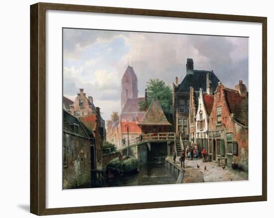 View of Oudewater, C1867-Hermanus Koekkoek-Framed Giclee Print