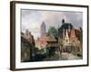 View of Oudewater, C1867-Hermanus Koekkoek-Framed Giclee Print