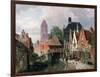 View of Oudewater, C1867-Hermanus Koekkoek-Framed Giclee Print