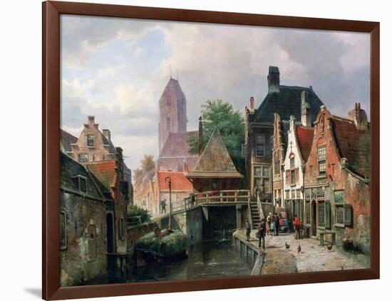 View of Oudewater, C1867-Hermanus Koekkoek-Framed Giclee Print