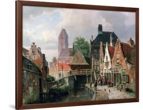 View of Oudewater, C1867-Hermanus Koekkoek-Framed Giclee Print