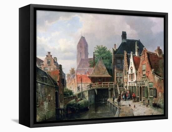 View of Oudewater, C1867-Hermanus Koekkoek-Framed Stretched Canvas