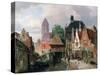 View of Oudewater, C1867-Hermanus Koekkoek-Stretched Canvas