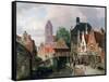 View of Oudewater, C1867-Hermanus Koekkoek-Framed Stretched Canvas