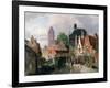 View of Oudewater, C1867-Hermanus Koekkoek-Framed Giclee Print