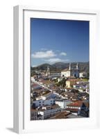 View of Ouro Preto, UNESCO World Heritage Site, Minas Gerais, Brazil, South America-Ian Trower-Framed Photographic Print