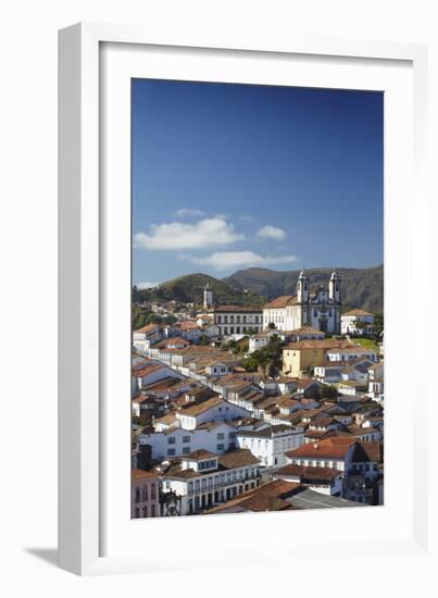 View of Ouro Preto, UNESCO World Heritage Site, Minas Gerais, Brazil, South America-Ian Trower-Framed Photographic Print