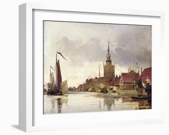 View of Overschie Near Rotterdam, 1856-Johan-Barthold Jongkind-Framed Giclee Print