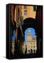 View of Palazzo Comunale on the Piazza Maggiore-Bruno Morandi-Framed Stretched Canvas