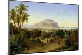 View of Palermo with Mount Pellegrino-August Wilhelm Julius Ahlborn-Mounted Giclee Print