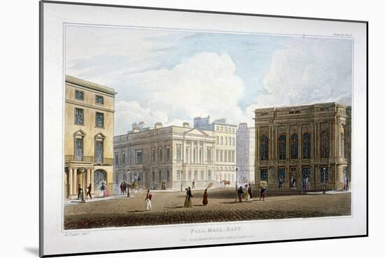 View of Pall Mall East, Westminster, London, 1827-Augustus Charles Pugin-Mounted Giclee Print