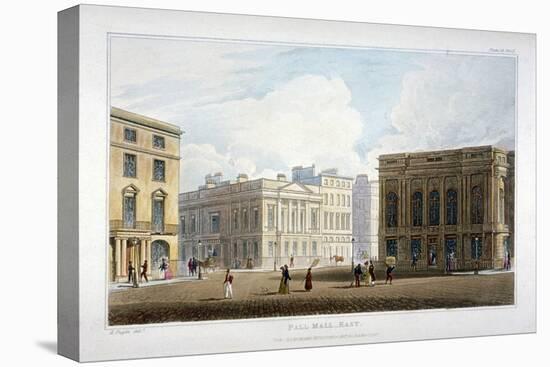 View of Pall Mall East, Westminster, London, 1827-Augustus Charles Pugin-Stretched Canvas