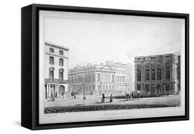 View of Pall Mall East, Westminster, London, 1827-Augustus Charles Pugin-Framed Stretched Canvas