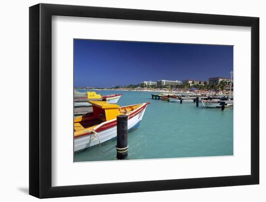 View of Palm Beach from the Fishing Pier Aruba-George Oze-Framed Photographic Print