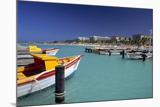 View of Palm Beach from the Fishing Pier Aruba-George Oze-Mounted Photographic Print