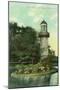 View of Palmer Park Lighthouse - Detroit, MI-Lantern Press-Mounted Art Print