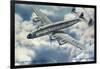 View of Pan American World Airways Lockheed Constellation Plane-Lantern Press-Framed Art Print