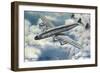 View of Pan American World Airways Lockheed Constellation Plane-Lantern Press-Framed Art Print