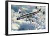 View of Pan American World Airways Lockheed Constellation Plane-Lantern Press-Framed Art Print