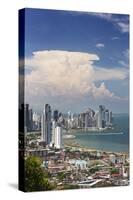 View of Panama City from Cerro Ancon.-Jon Hicks-Stretched Canvas