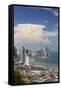 View of Panama City from Cerro Ancon.-Jon Hicks-Framed Stretched Canvas