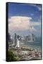 View of Panama City from Cerro Ancon.-Jon Hicks-Framed Stretched Canvas