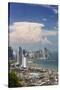 View of Panama City from Cerro Ancon.-Jon Hicks-Stretched Canvas