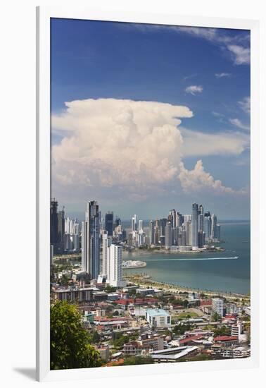 View of Panama City from Cerro Ancon.-Jon Hicks-Framed Photographic Print