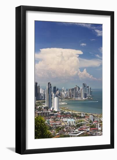 View of Panama City from Cerro Ancon.-Jon Hicks-Framed Photographic Print