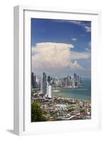 View of Panama City from Cerro Ancon.-Jon Hicks-Framed Photographic Print