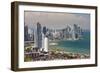 View of Panama City from Cerro Ancon.-Jon Hicks-Framed Photographic Print