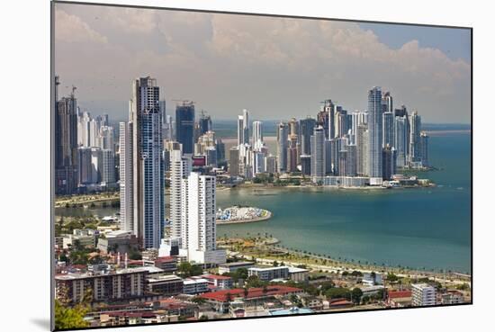 View of Panama City from Cerro Ancon.-Jon Hicks-Mounted Photographic Print