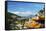 View of Pangkor Town and Fu Lin Kung Temple, Pulau Pangkor (Pangkor Island), Perak, Malaysia, Asia-Jochen Schlenker-Framed Stretched Canvas