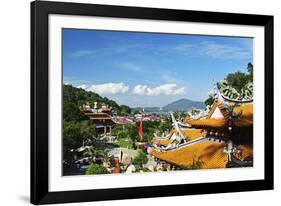 View of Pangkor Town and Fu Lin Kung Temple, Pulau Pangkor (Pangkor Island), Perak, Malaysia, Asia-Jochen Schlenker-Framed Photographic Print