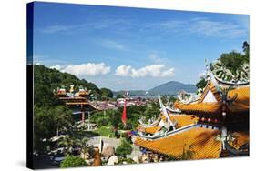 View of Pangkor Town and Fu Lin Kung Temple, Pulau Pangkor (Pangkor Island), Perak, Malaysia, Asia-Jochen Schlenker-Stretched Canvas