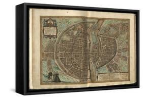 View of Paris , 1572-null-Framed Stretched Canvas