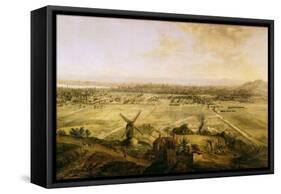 View of Paris from Belleville, 1738-Charles Laurent Grevenbroeck-Framed Stretched Canvas