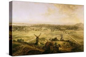 View of Paris from Belleville, 1738-Charles Laurent Grevenbroeck-Stretched Canvas