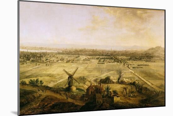 View of Paris from Belleville, 1738-Charles Laurent Grevenbroeck-Mounted Giclee Print