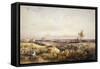 View of Paris from Chaillot Hill, 1833-Silvestro Lega-Framed Stretched Canvas